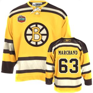 Bruins 63 Brad Marchand Winter Classic Yellow Men Jersey