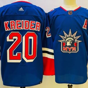 Rangers 20 Chris Kreider Blue 2022-23 Retro Men Jersey