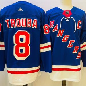 Rangers 8 Trouba Blue Men Jersey