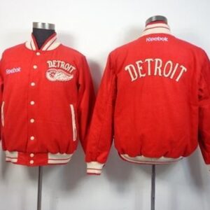 Red Wings Blank Satin Button-Up Red Men Jacket