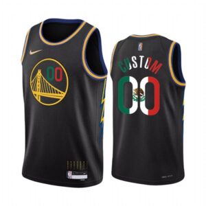 Warriors Customized 2022 Black Special Mexico Edition Men Jersey