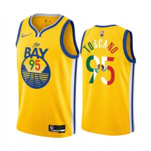 Warriors Customized 2022 Gold Special Mexico Edition Men Jersey