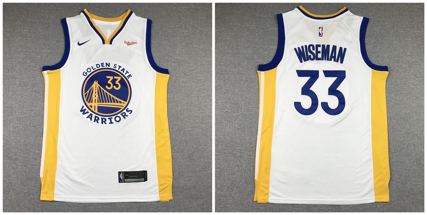 Warriors 33 James Wiseman White Men Jersey