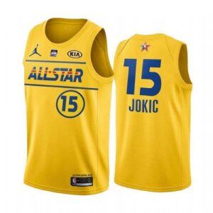 Nuggets 15 ikola Jokic Yellow Western Conference 2021 All-Star Men Jersey
