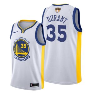 Warriors 35 Kevin Durant White 2019 Finals Bound Swingman Men Jersey