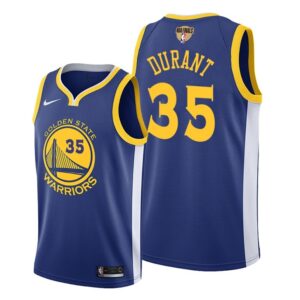 Warriors 35 Kevin Durant Blue 2019 Finals Bound Swingman Men Jersey