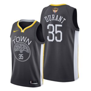 Warriors 35 Kevin Durant Black 2019 Finals Bound Swingman Men Jersey