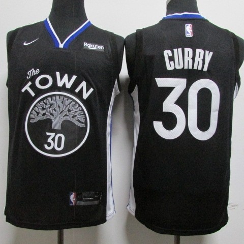 Warriors 30 Stephen Curry Black 2019 Finals Bound Swingman Men Jersey
