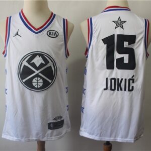 Nuggets 15 Nikola Jokic 2019 All-Star White Swingman Men Jersey