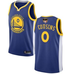 Warriors 0 DeMarcus Cousins Blue 2019 Finals Swingman Men Jersey