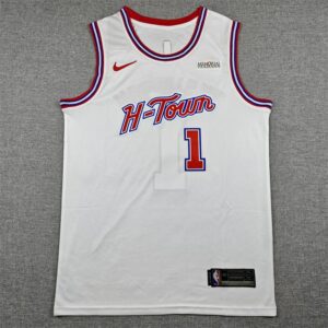 Rockets 1 Thompson White New City Men Jersey