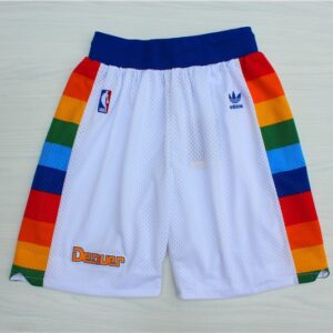 Nuggets White Hardwood Classics Shorts
