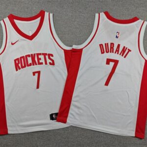 Rockets 7 Kevin Durant White Youth Jersey