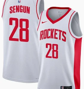 Rockets 28 Sengun White Men Jersey