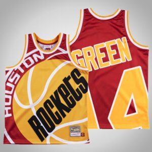 Rockets 14 Gerald Green Mitchell&Ness Big Face Men Jersey