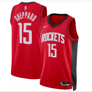 Rockets 15 Reed Sheppard  Red Men Jersey