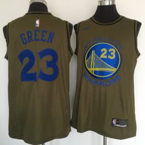 Warriors 23 Draymond Green Olive Swingman Men Jersey