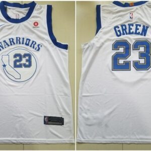 Warriors 23 Draymond Green White Fashion Current Player Hardwood Classics Men Jersey
