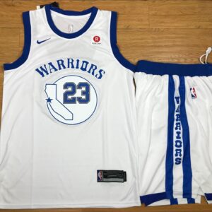 Warriors 23 Draymond Green White Fashion Current Player Hardwood Classics Men Jersey With Shorts
