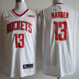 Rockets 13 James Harden White Swingman Men Jersey