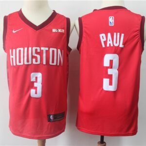 Rockets 3 Chris Paul Red 2018-19 Earned Edition Swingman Men Jersey