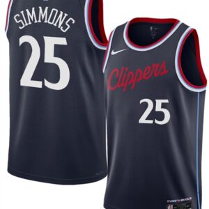 Clippers 25 Ben Simmons Navy 2024-25 Icon Edition Men Jersey