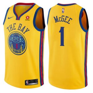 Warriors 1 JaVale McGee Gold City Edition Men Jersey