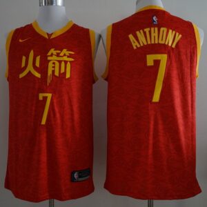 Rockets 7 Carmelo Anthony Red 2018-19 City Edition Men Jersey