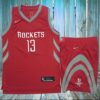 Rockets 13 James Harden Red Swingman Jersey(With Shorts)