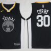 Warriors 30 Stephen Curry 2017-18 Black Men Jersey