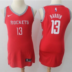 Rockets 13 James Harden Red Swingman Iron Women Jersey
