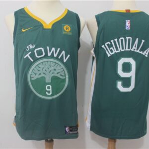 Warriors 9 Andre Iguodala Green Authentic Men Jersey