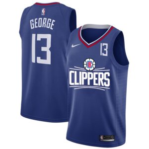 Clippers 13 Paul George Blue Number Men Jersey