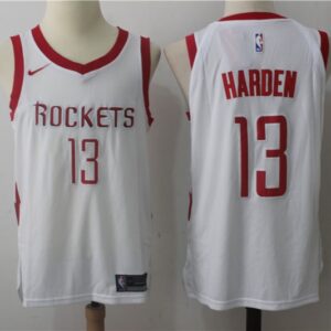 Rockets 13 James Harden White Men Jersey