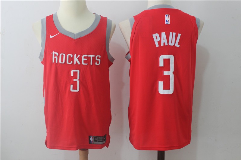 Rockets 3 Chris Paul Red Men Jersey