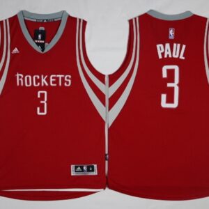 Rockets 3 Chris Paul Road Red New Swingman Men Jersey