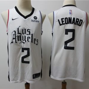 Clippers 2 Kawhi Leonard White City Edition Men Jersey
