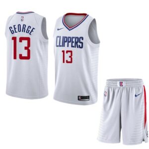 Clippers 13 Paul George White City Edition Swingman Jersey Shorts