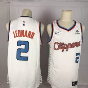 Clippers 2 Kawhi Leonard White Throwback Men Jersey