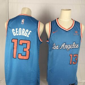 Clippers 13 Paul George Blue Throwback Swingman Men Jersey