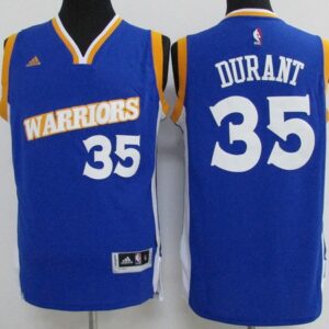 Warriors 35 Kevin Durant Blue Throwback Swingman Youth Jersey