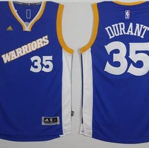 Warriors 35 Kevin Durant Royal Blue Stretch Crossover Swingman Adidas Men Jersey