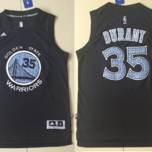 Warriors 35 Kevin Durant Black Diamond Adidas Men Jersey