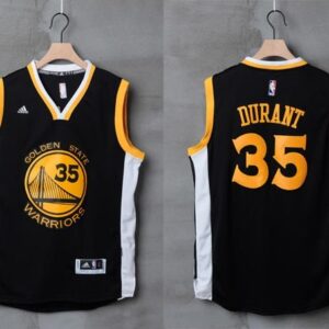 Warriors 35 Kevin Durant New Adidas Road Black White Men Jersey