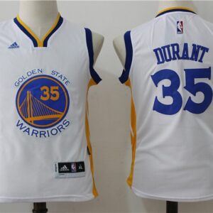 Warriors 35 Kevin Durant White Swingman Youth Jersey