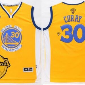 Warriors 30 Stephen Curry Gold The Finals Patch Men Jersey