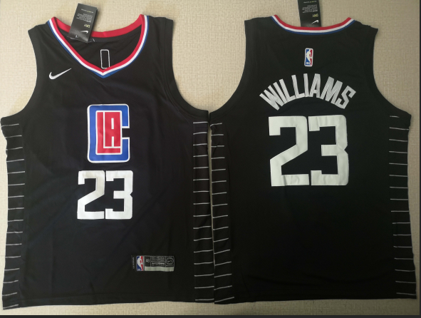 Clippers 23 Lou Williams Black Swingman Men Jersey