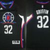 Clippers 32 Blake Griffin Black Climacool Men Jersey