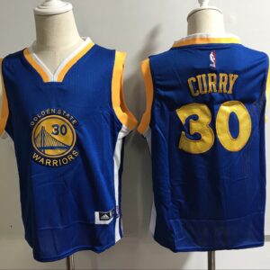Warriors 30 Stephen Curry Blue Toddler Jersey