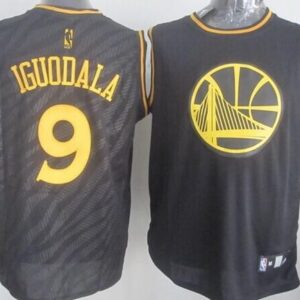 Warriors 9 Andre Iguodala Black Precious Metals Men Jersey